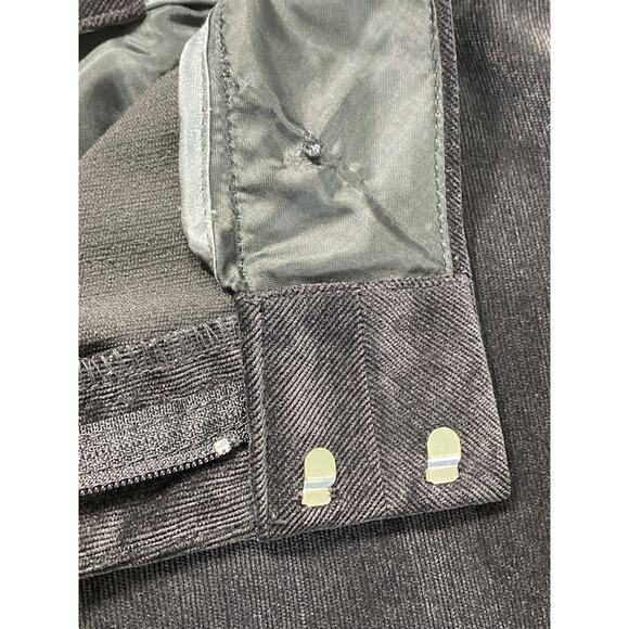 Coldwater Creek Wide Leg Pinwale Black Corduroy Trouser Pants Sz 16 Girl Boss - Picture 7 of 8